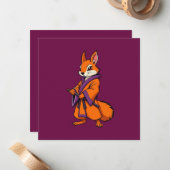 Cute Japanese Samurai Squirrel ノートカード (正面/裏面インサイチュ)