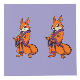 Cute Japanese Samurai Squirrel フォトキューブ