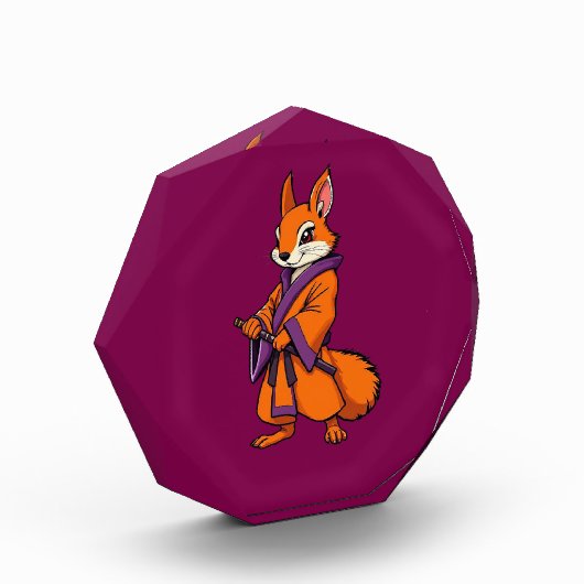 Cute Japanese Samurai Squirrel フォトブロック (左)