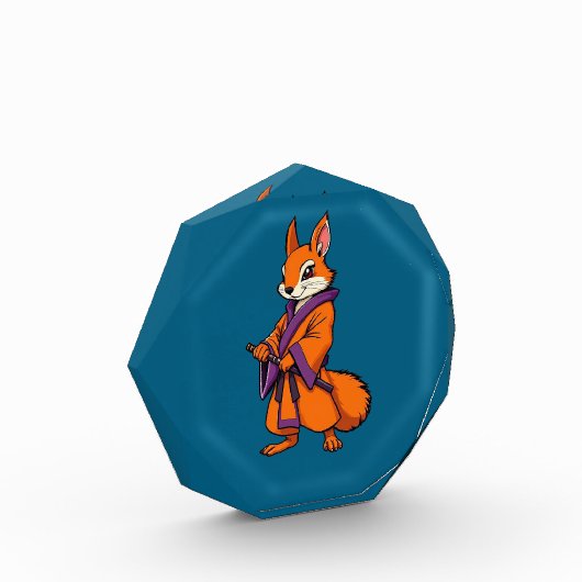 Cute Japanese Samurai Squirrel フォトブロック (左)