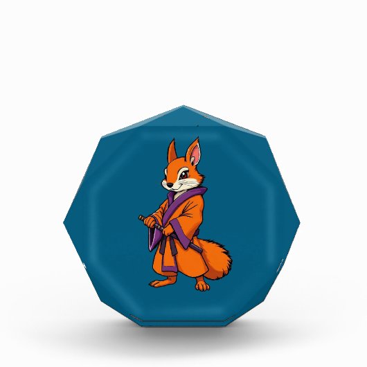 Cute Japanese Samurai Squirrel フォトブロック (正面)