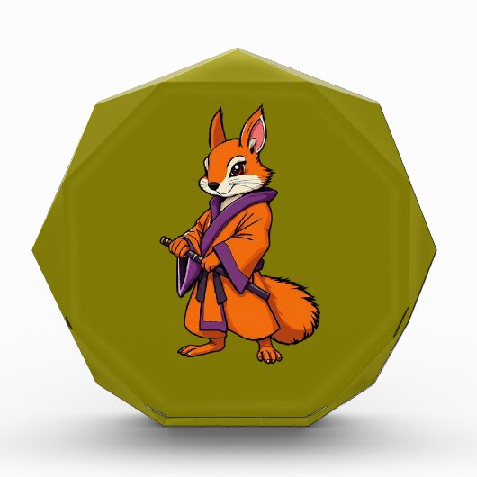 Cute Japanese Samurai Squirrel フォトブロック (正面)