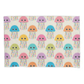 Cute Jellyfish Pattern on Cream 枕カバー (正面)