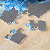 Cute jellyfish trio watercolor art ジグソーパズル (側面)