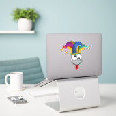 Cute Jester Sticker – Fun Medieval Fool for Laptop シール (デスク上のノートパソコン)