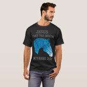 Cute Jesus Take The Reins Stained Glass Horse  Tシャツ (正面フル)