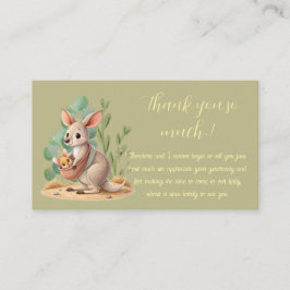 Cute Joey Baby Shower Thank You エンクロージャーカード