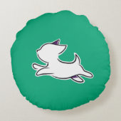 Cute Jumping Dog – Kids ラウンドクッション (裏面)