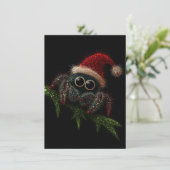 Cute Jumping Spider Christmas Cards シーズンカード (スタンド正面)