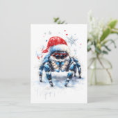 Cute Jumping Spider Christmas Cards シーズンカード (スタンド正面)