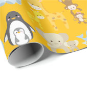 Cute Jungle Animal Wrapping Paper – Animals ラッピングペーパー (ロールコーナー)