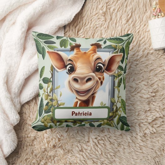 Cute Jungle Giraffe kids unisex  クッション (ブランケット)