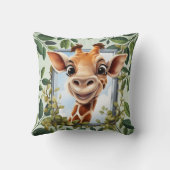 Cute Jungle Giraffe kids unisex  クッション (裏面)