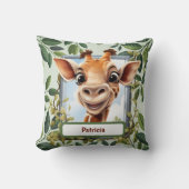Cute Jungle Giraffe kids unisex  クッション (正面)