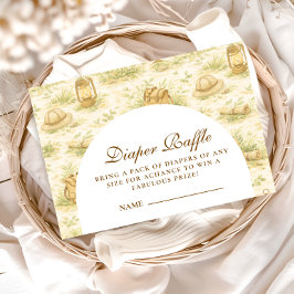 Cute Jungle Safari Diapper Raffle エンクロージャーカード