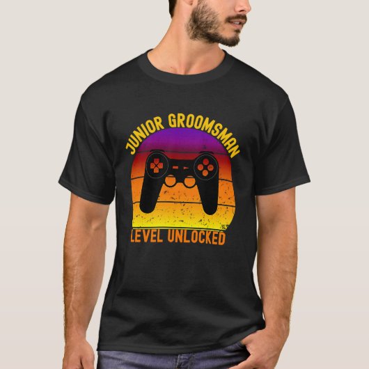 Cute Junior Groomsman Gaming Wedding Party Jr Boys Tシャツ (正面)