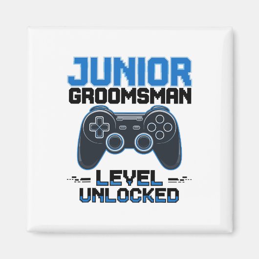 Cute Junior Groomsman Level Unlocked Wedding Party マグネット (正面)