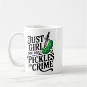 Cute Just A Girl Who Loves Ckles And Crime Hallowe コーヒーマグカップ (左)