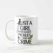 Cute Just A Girl Who Loves Ckles And Crime Hallowe コーヒーマグカップ (左)