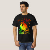 Cute Just A Girl Who Loves Dragons Tシャツ (正面フル)