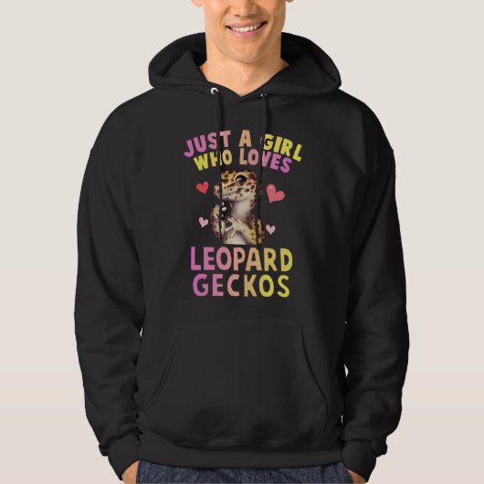Cute Just A Girl Who Loves Leopard Geckos Lizard R パーカ (正面)