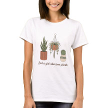 Cute "Just a Girl Who Loves Plants" Retro Boho 