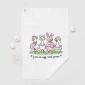 Cute Just an Eggcited Goose Easter Day Girl Women  ゴルフタオル (インサイチュ)