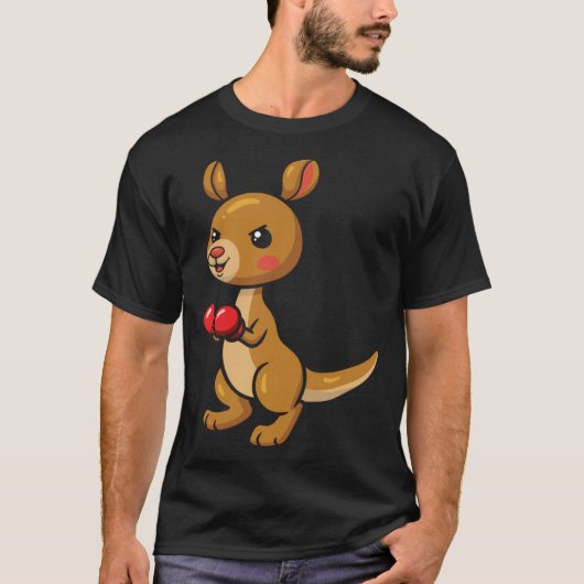 Cute Kangaroo Boxing I Kangaroos Animal Friend Mar Tシャツ (正面)