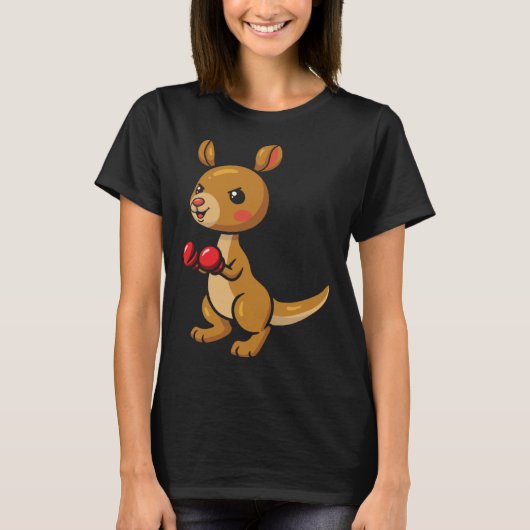 Cute Kangaroo Boxing I Kangaroos Animal Friend Mar Tシャツ (正面)