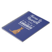 Cute Kangaroo Gifts Funny Humor Animal Humorous ノートブック (左側)