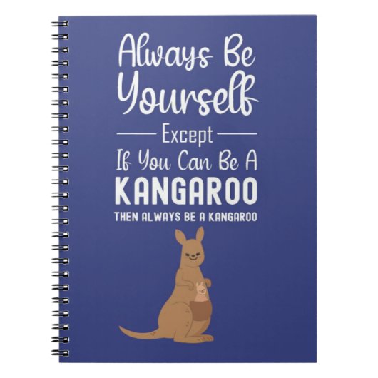 Cute Kangaroo Gifts Funny Humor Animal Humorous ノートブック (正面)