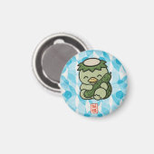 Cute Kappa Fridge Magnet | Japanese Yokai Folklore マグネット (正面/裏面)