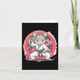 Cute Karate Squirrel Lotus Flower Mma Kickboxing K カード