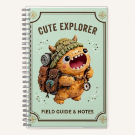 Cute Kawaii 3D Clay Monster Explorer Camping Noteb ノートブック