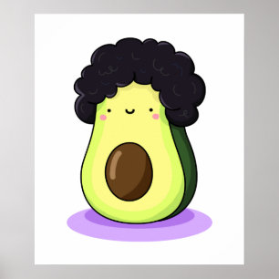 Cute Kawaii Afrocado ポスター
