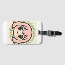 Cute Kawaii Anime Girl Luggage Tag 