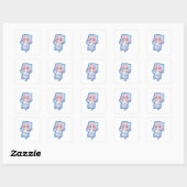 Cute Kawaii Anime Girl Sticker スクエアシール (シート)