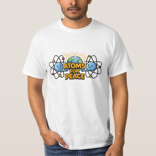 Cute Kawaii Atoms For Peace- Science Teach T-Shirt Tシャツ (正面)