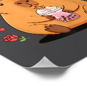 Cute Kawaii Axolotl Capybara Bubble Tea Boys Girls ポスター (角)