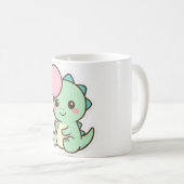Cute Kawaii Baby Dinosaur with Balloon Mug コーヒーマグカップ (正面右)