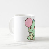 Cute Kawaii Baby Dinosaur with Balloon Mug コーヒーマグカップ (正面左)
