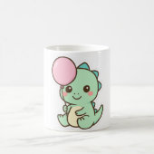 Cute Kawaii Baby Dinosaur with Balloon Mug コーヒーマグカップ (中央)
