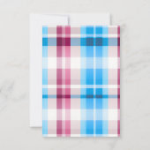 Cute Kawaii Baby-Q Gender Reveal Party サンキューカード (裏面)