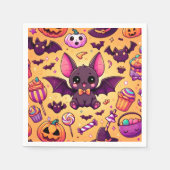 Cute kawaii bat candy halloween スタンダードカクテルナプキン (正面)