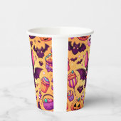 Cute kawaii bat candy halloween 紙コップ (左)