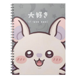 Cute Kawaii Bat Notebook - "Daisuki" (I Love You)  ノートブック