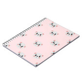 Cute Kawaii Bear Face Pattern on Pastel Pink ノートブック (左側)