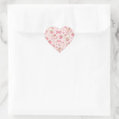 Cute Kawaii Bear Strawberry Tea Pattern | Pink ハートシール (バッグ)