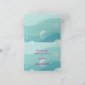 Cute Kawaii Boba Shark Under The Sea サンキューカード (内部)