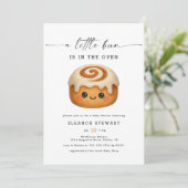 Cute Kawaii Bun in the Oven Baking Baby Shower 招待状 (スタンド正面)